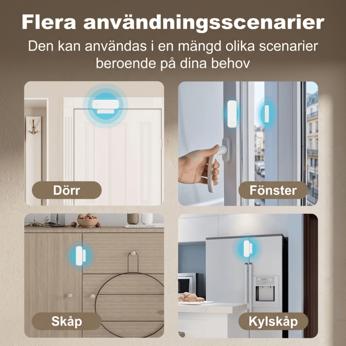 FELICIA – Smart Zigbee Dörr- och Fönstersensor – Trådlöst Larm för Smart Hem med Tuya och Smart Life