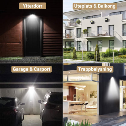 FELIX – Solar-Powered LED Wall Light with Motion Sensor and Remote Control – 3 Lighting Modes and 180° Wide Angle for Outdoor Use