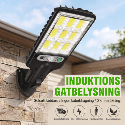 FELIX – Solar-Powered LED Wall Light with Motion Sensor and Remote Control – 3 Lighting Modes and 180° Wide Angle for Outdoor Use