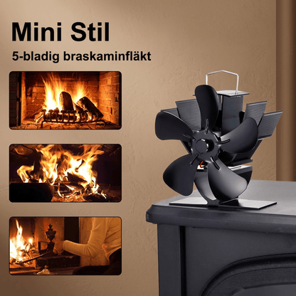FLORA - Mini ventilateur de cheminée à 5 pales, fonctionnement & silencieux