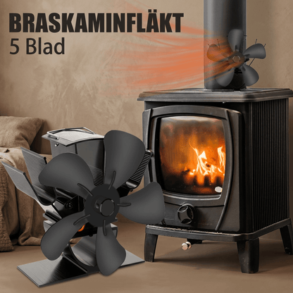FLORA - Mini ventilateur de cheminée à 5 pales, fonctionnement & silencieux