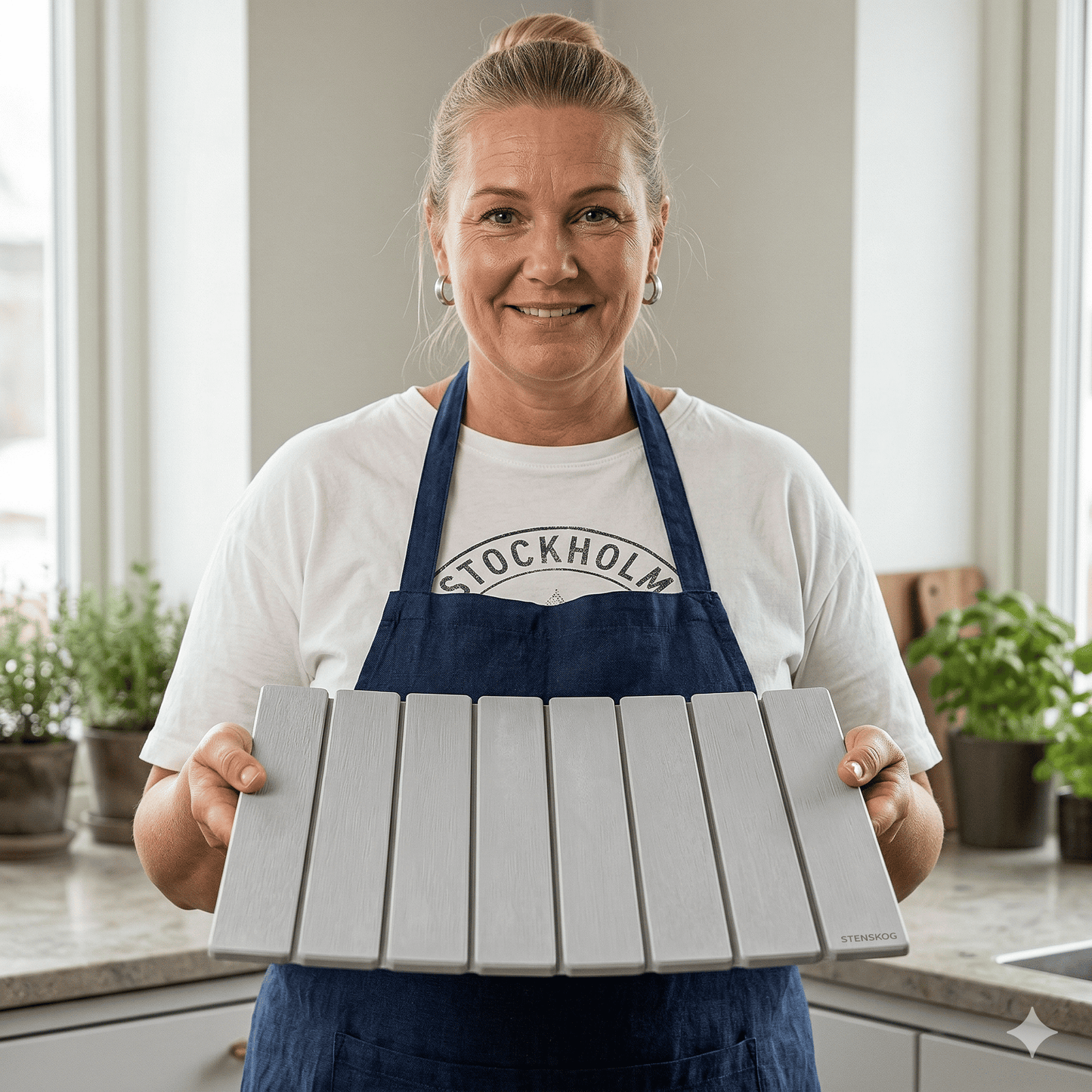 FREYA – Tapis essuie-pieds pliable pour cuisine avec base antidérapante et surface absorbante