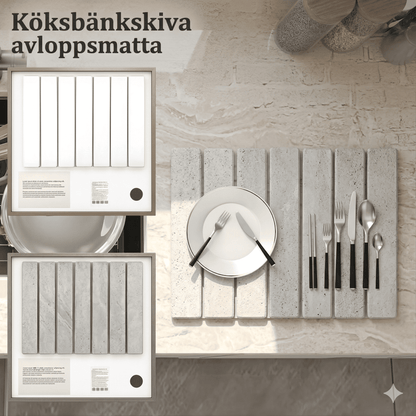FREYA – Tapis essuie-pieds pliable pour cuisine avec base antidérapante et surface absorbante