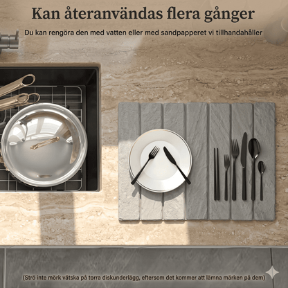 FREYA – Tapis essuie-pieds pliable pour cuisine avec base antidérapante et surface absorbante