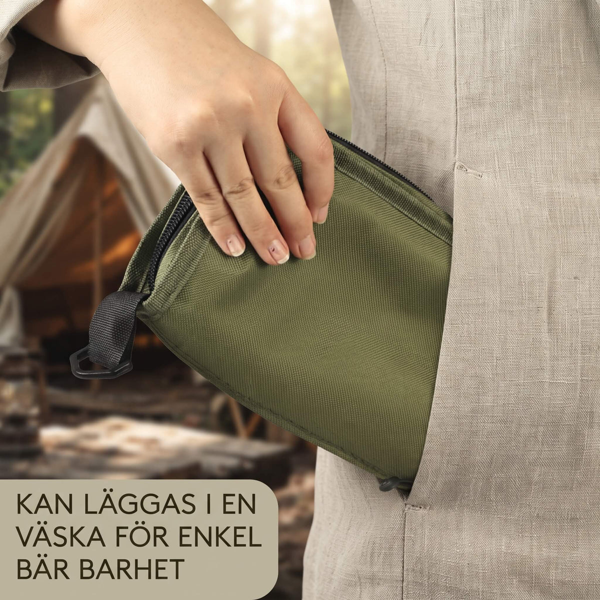 FoldSeat – Kompakt Sammenleggbar Krakk med Bærestropp og Værbestandig Pute for Reiser, Camping og Hverdag
