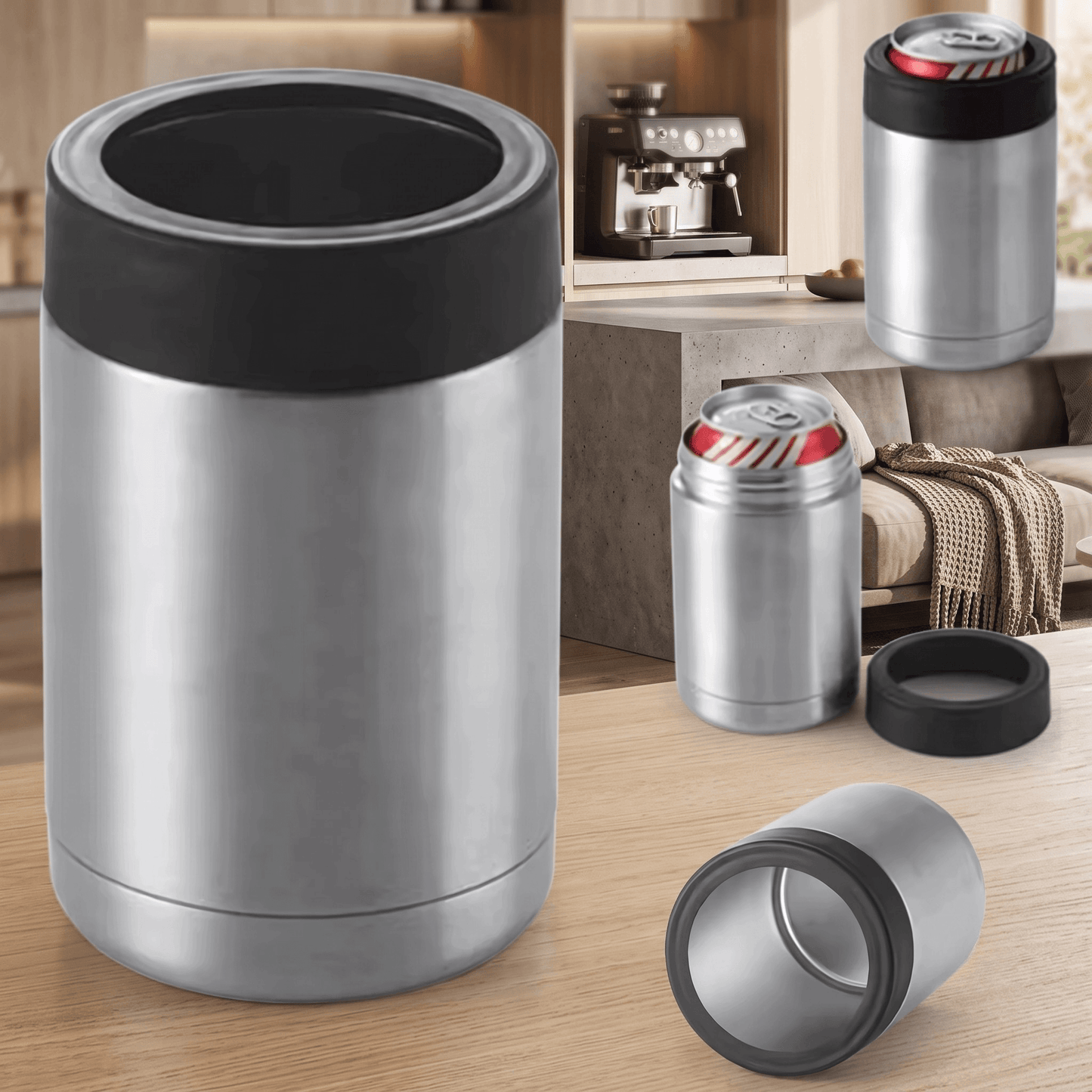 FrostCan – Double-walled Stainless Steel Cooler for 30-35cl Slim Cans & Bottles