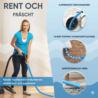GRANT - Tuyau flexible de nettoyage des conduits de séchage avec contact élastique universel & Attachement pour aspirateur