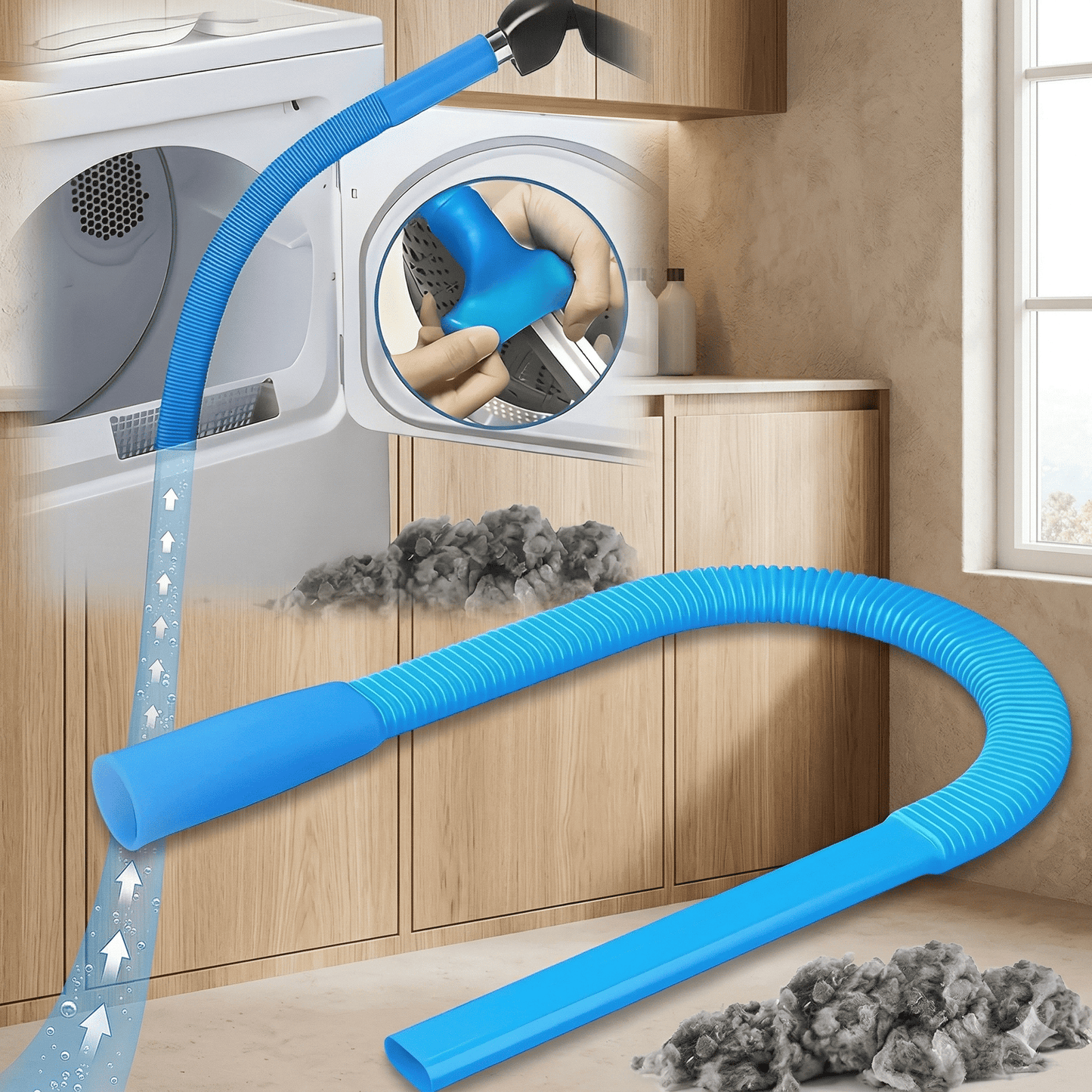 GRANT - Tuyau flexible de nettoyage des conduits de séchage avec contact élastique universel & Attachement pour aspirateur