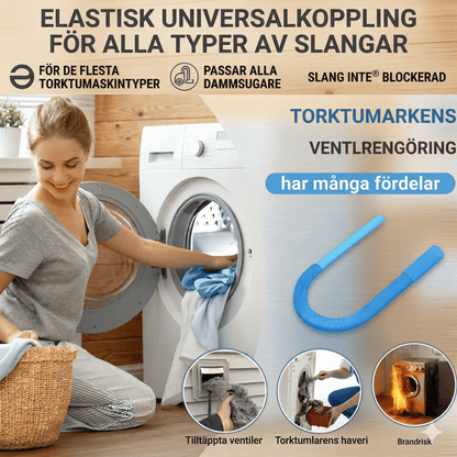 GRANT - Tuyau flexible de nettoyage des conduits de séchage avec contact élastique universel & Attachement pour aspirateur