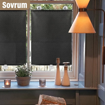 GUNNAR – Blackout Roller Blind with Suction Cups – No Drilling, Retractable and Portable for Home, Travel and Car