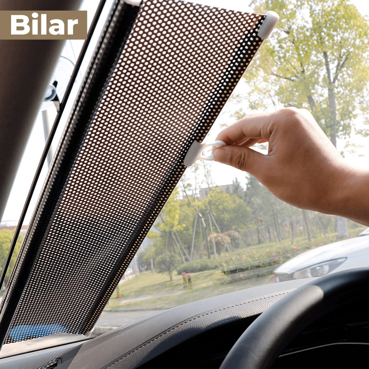 GUNNAR – Blackout Roller Blind with Suction Cups – No Drilling, Retractable and Portable for Home, Travel and Car