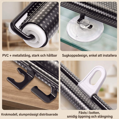 GUNNAR – Blackout Roller Blind with Suction Cups – No Drilling, Retractable and Portable for Home, Travel and Car