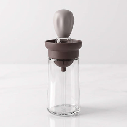 GUSTAV – Oil Bottle With Silicone Brush – Glass Oil Dispenser for Cooking and Grilling