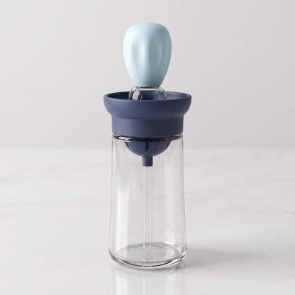 GUSTAV – Oil Bottle With Silicone Brush – Glass Oil Dispenser for Cooking and Grilling