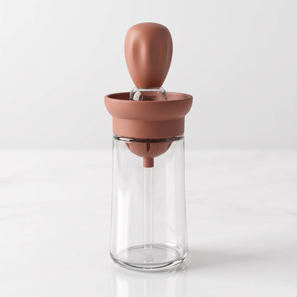 GUSTAV – Oil Bottle With Silicone Brush – Glass Oil Dispenser for Cooking and Grilling