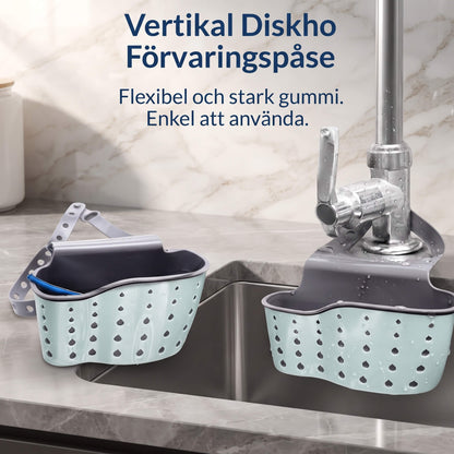 MARGARETA – Hanging Sink Storage with Drainer – Adjustable Sponge Holder and Dish Rack for Tap