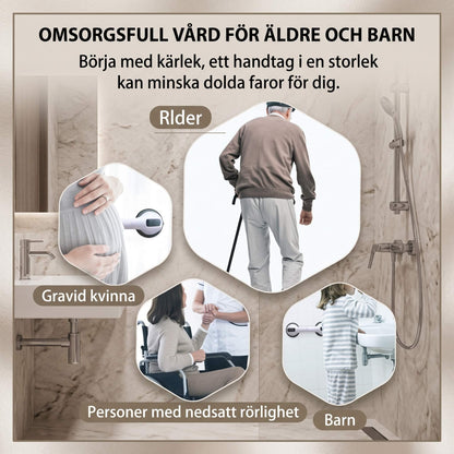 GripGuard – Dusjhåndtak med UltraGrep, Sugekopper og Sklisikker Støtte for Bad og Toalett