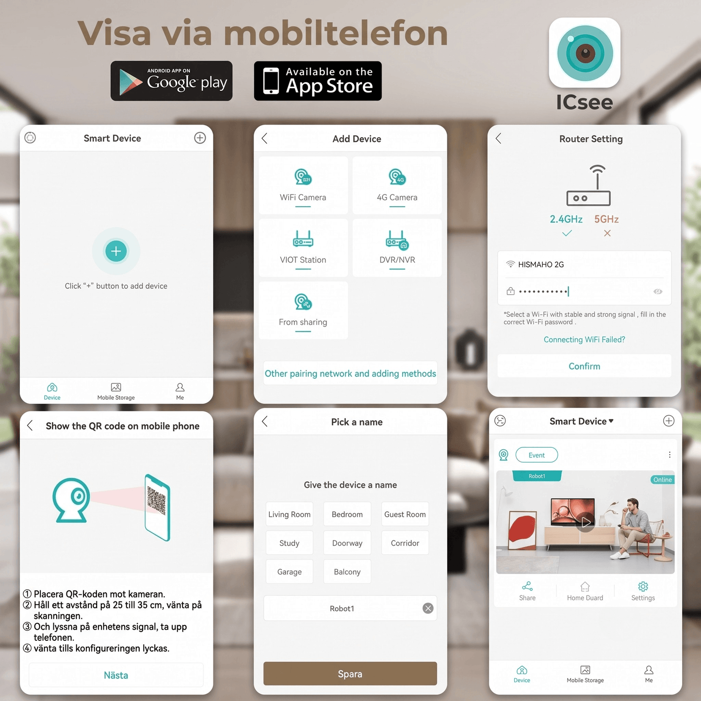 GuardEase – Trådløs Babyvakt & Sikkerhetskamera med 3MP, 360° Visning & Gråtidentifisering
