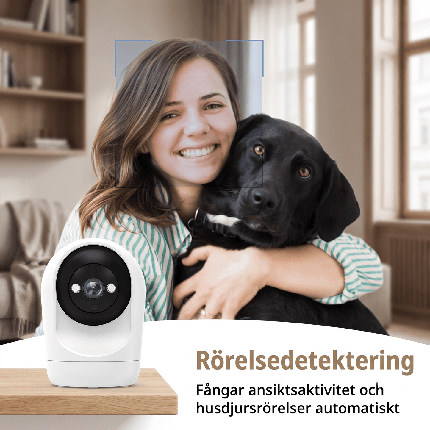 GuardEase – Trådløs Babyvakt & Sikkerhetskamera med 3MP, 360° Visning & Gråtidentifisering