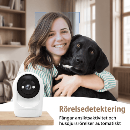 GuardEase – Trådløs Babyvakt & Sikkerhetskamera med 3MP, 360° Visning & Gråtidentifisering
