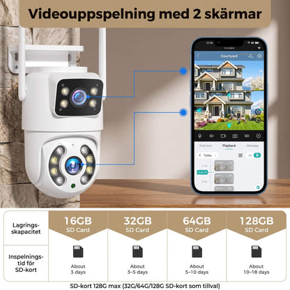 ISAK - 8MP WiFi Surveillance Camera with Dual Lenses