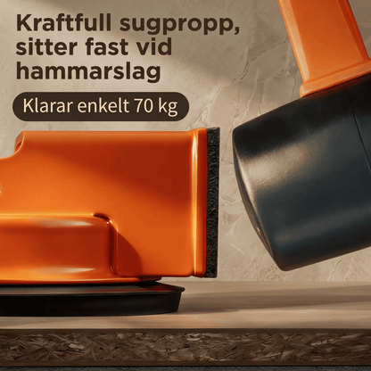 JARL – Bodenwerkzeug mit starker Saugnapf und schalldämpfendem Filzkissen – Zum Schließen von Bodenfugen bei Laminat, Holz und LVP