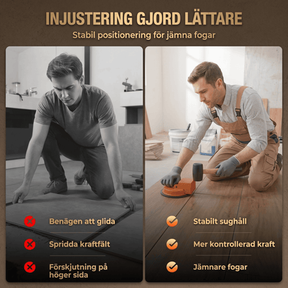 JARL – Bodenwerkzeug mit starker Saugnapf und schalldämpfendem Filzkissen – Zum Schließen von Bodenfugen bei Laminat, Holz und LVP