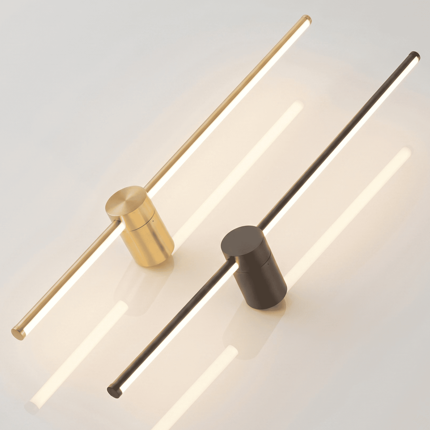 JONAS - Applique LED noire & or avec rotation à 360°, éclairage d'intérieur moderne pour le salon et la chambre à coucher