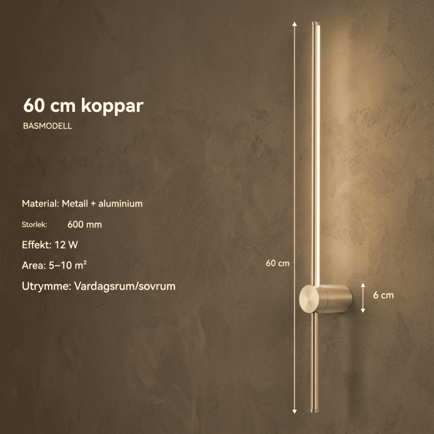JONAS - Applique LED noire & or avec rotation à 360°, éclairage d'intérieur moderne pour le salon et la chambre à coucher