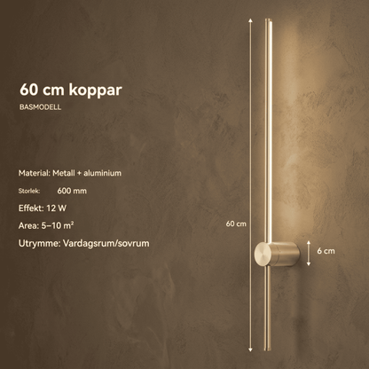 JONAS - Applique LED noire & or avec rotation à 360°, éclairage d'intérieur moderne pour le salon et la chambre à coucher