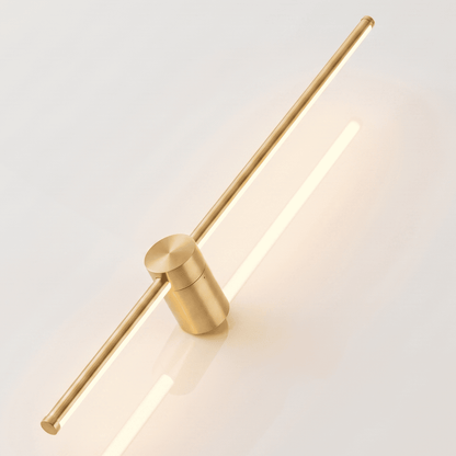 JONAS - Applique LED noire & or avec rotation à 360°, éclairage d'intérieur moderne pour le salon et la chambre à coucher