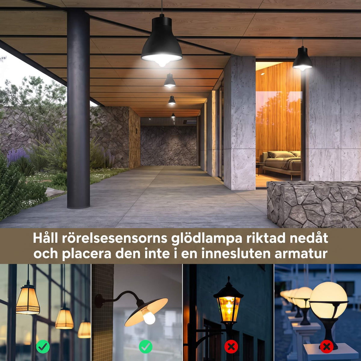 JONATAN – Ampoule LED intelligente E27 12W avec détecteur de mouvement et capteur de luminosité – Éclairage automatique pour entrée, garage et véranda
