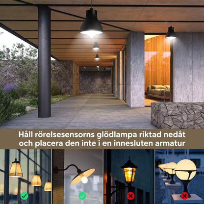 JONATAN – Ampoule LED intelligente E27 12W avec détecteur de mouvement et capteur de luminosité – Éclairage automatique pour entrée, garage et véranda
