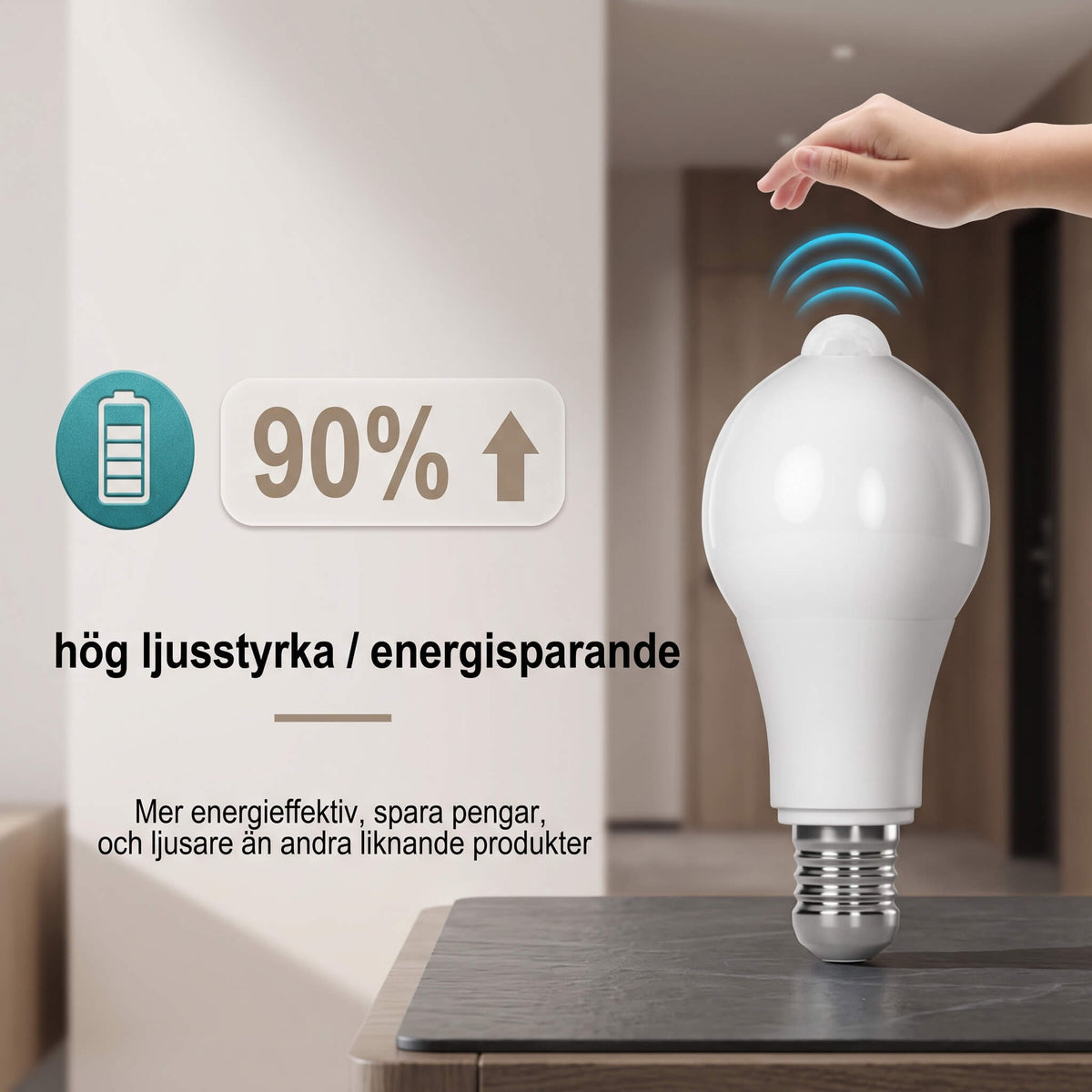JONATAN – Ampoule LED intelligente E27 12W avec détecteur de mouvement et capteur de luminosité – Éclairage automatique pour entrée, garage et véranda