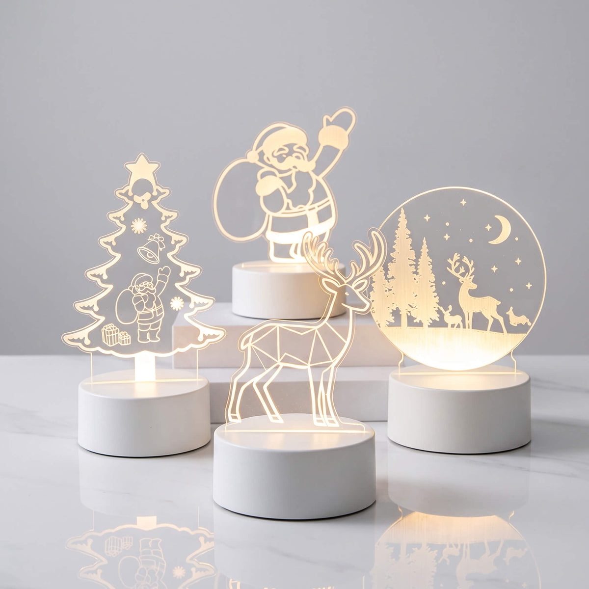 KNUT – 3D LED Crystal Lamp With Laser-Engraved Design – Energy-Efficient Touch Lamp in 7 Colours