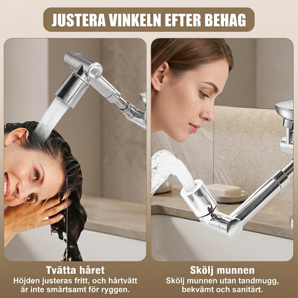 LINUS - Universele Verstelbare Kraanverlenger voor de Badkamer