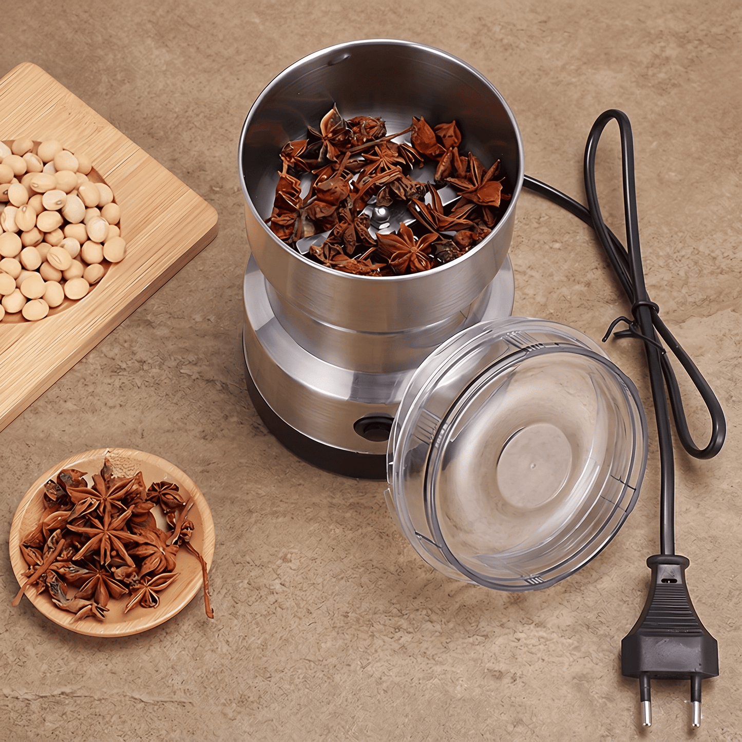 LIVIA – Elektrisk Mini-Kvern for Kaffe, Krydder & Babymat, Ultrafin Maling