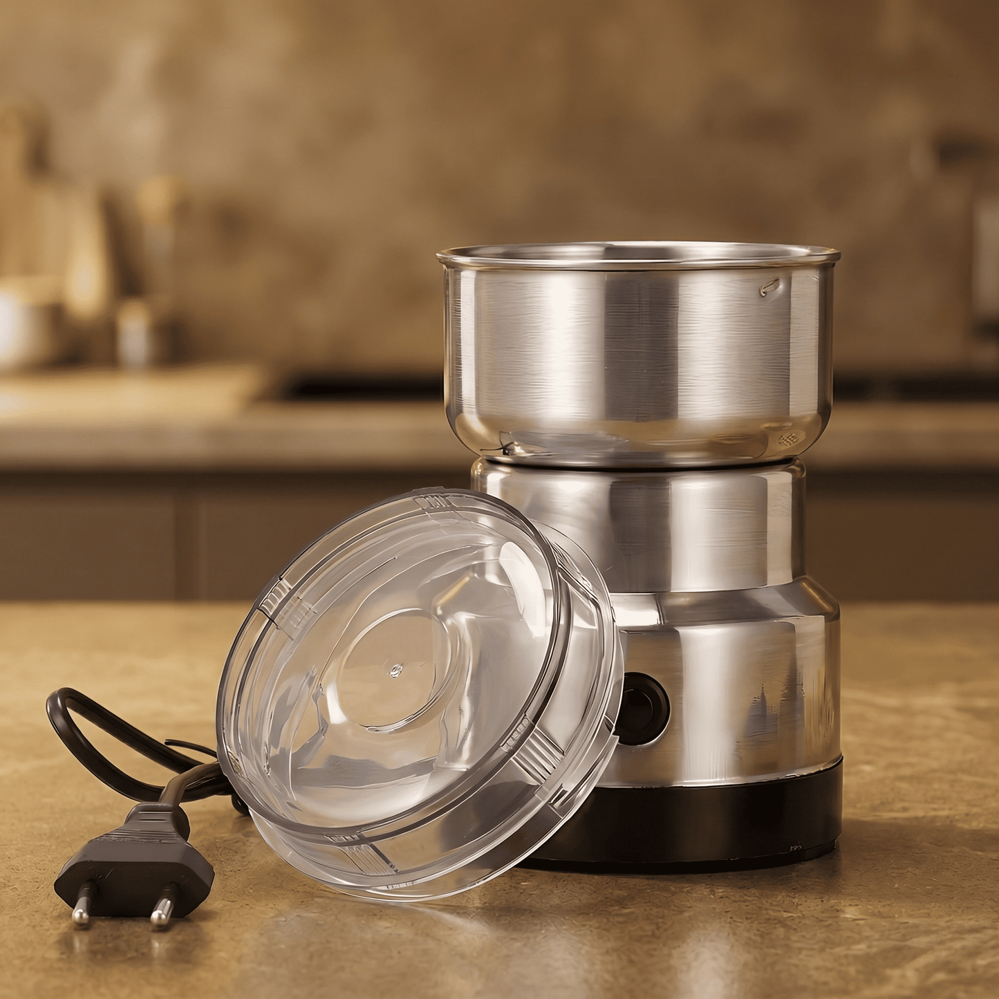 LIVIA – Elektrisk Mini-Kvern for Kaffe, Krydder & Babymat, Ultrafin Maling