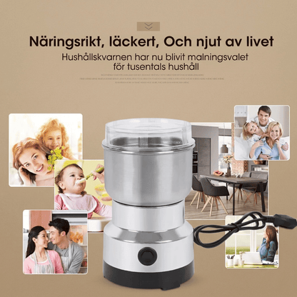 LIVIA – Elektrisk Mini-Kvern for Kaffe, Krydder & Babymat, Ultrafin Maling