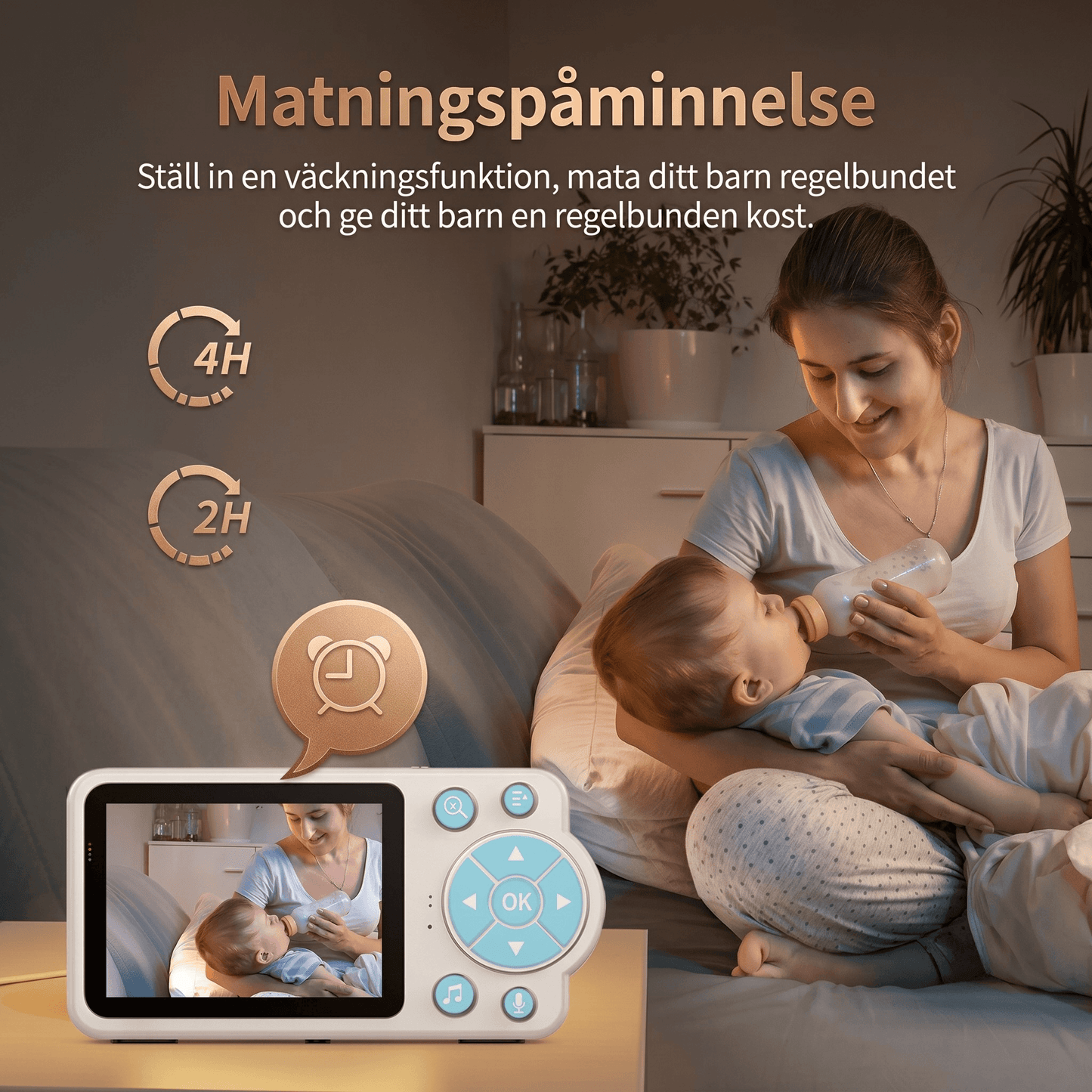 LullaView – Smart Babymonitor med Nattsyn, Temperaturovervåking & Trådløs Tilkobling