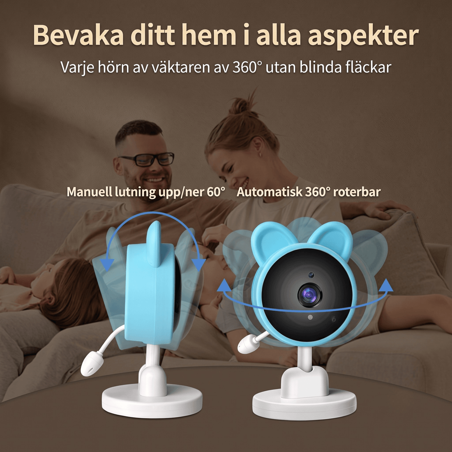 LullaView – Smart Babymonitor med Nattsyn, Temperaturovervåking & Trådløs Tilkobling