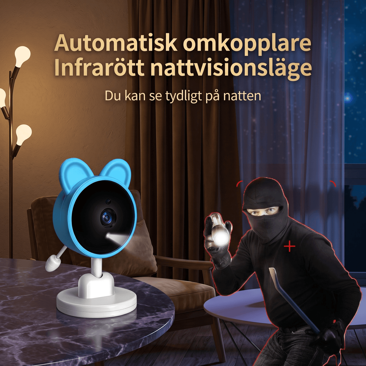 LullaView – Smart Babymonitor med Nattsyn, Temperaturovervåking & Trådløs Tilkobling