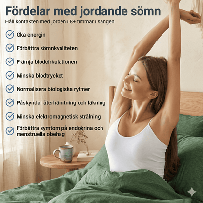 MAEVE – Jordende Laken i Økologisk Bomull med Ledende Sølvfiber for Bedre Søvn & Velvære