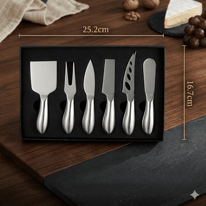 MARGO – Rostfritt Stål Ostknivsset med Spade, Gaffel & Smörkniv för Hem och Kök