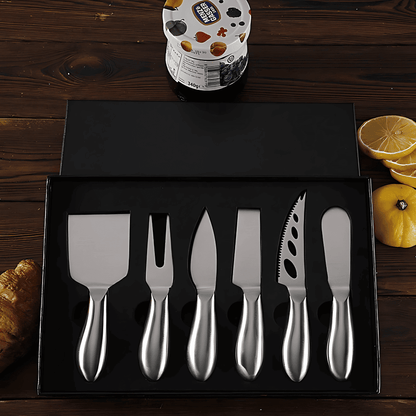 MARGO – Rostfritt Stål Ostknivsset med Spade, Gaffel & Smörkniv för Hem och Kök