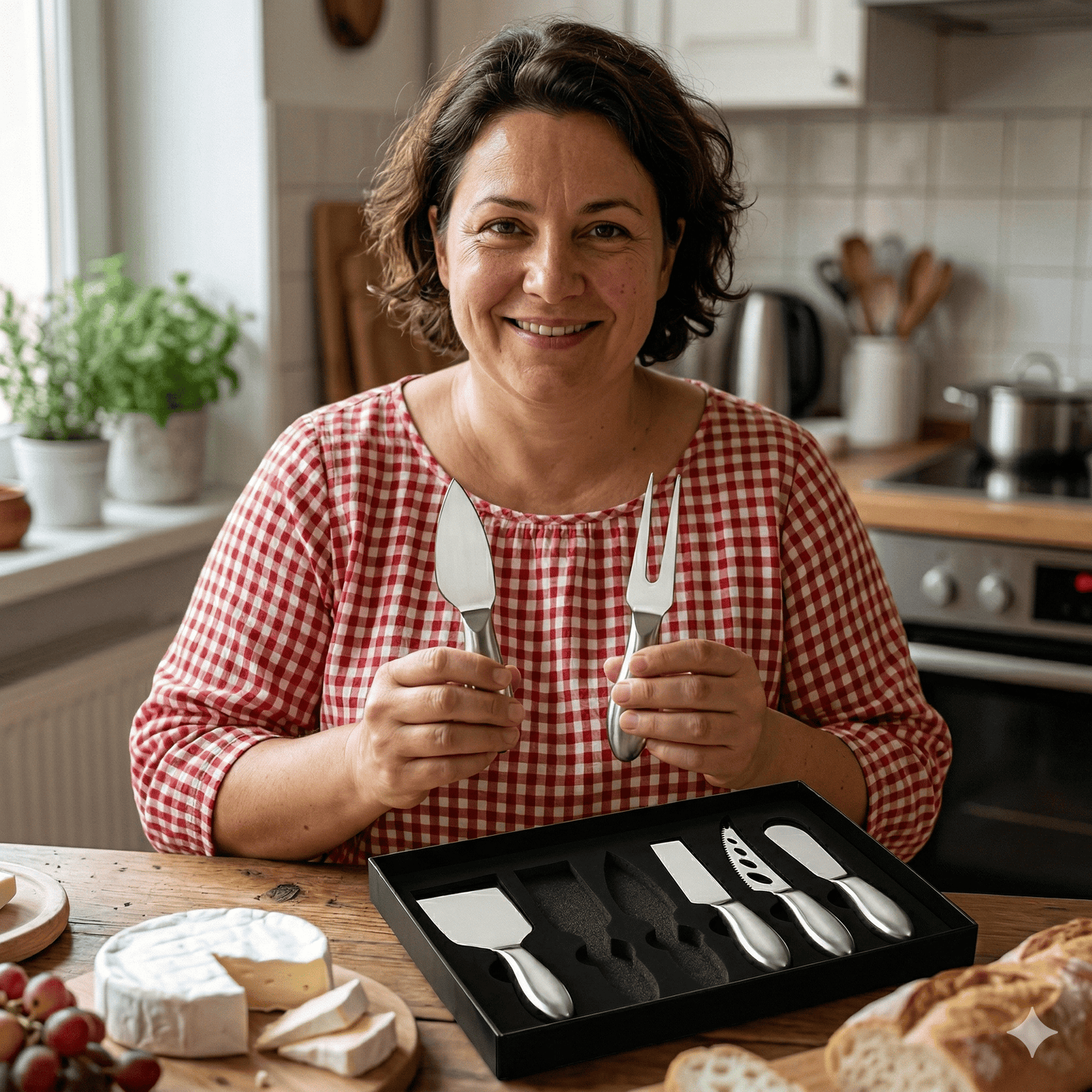 MARGO – Rostfritt Stål Ostknivsset med Spade, Gaffel & Smörkniv för Hem och Kök