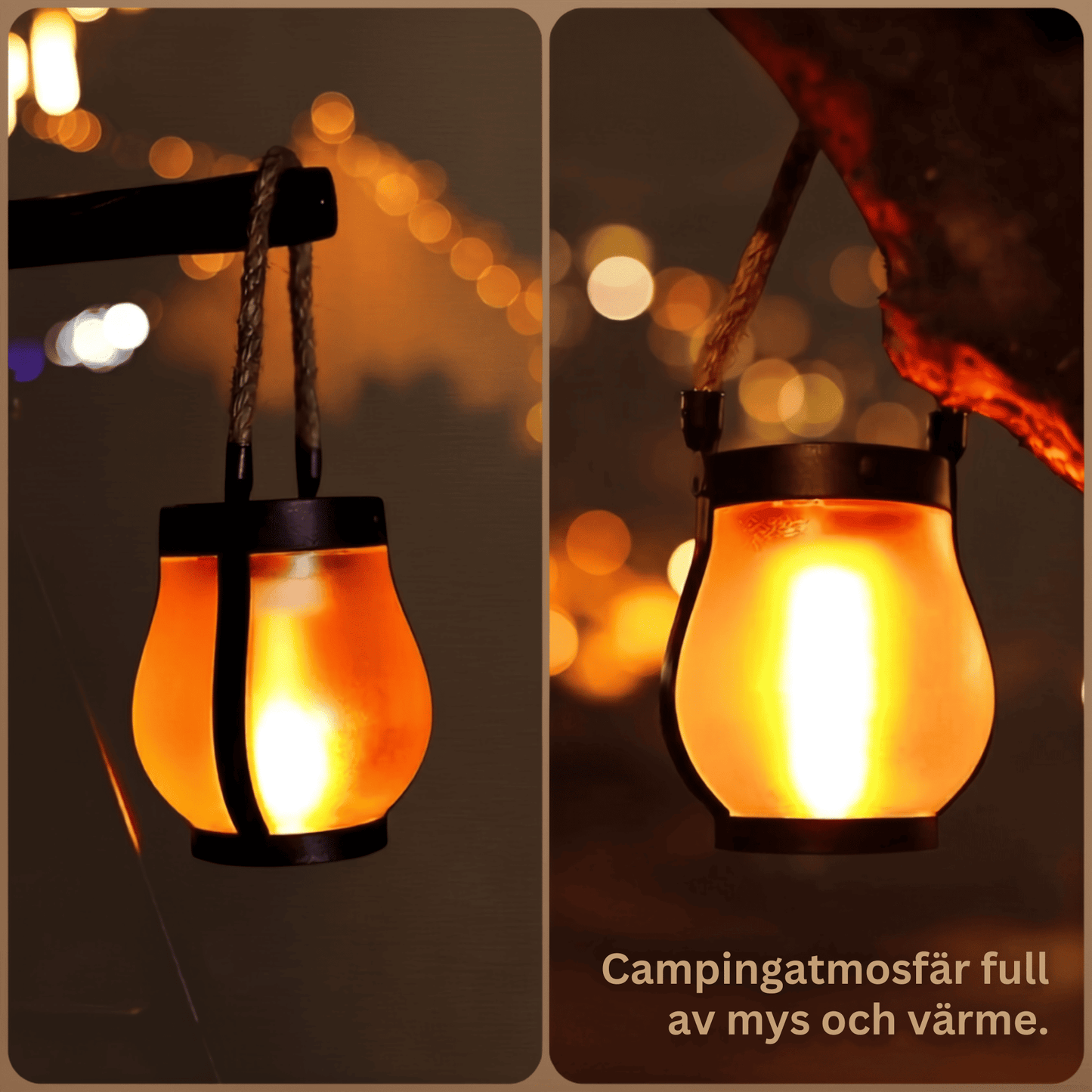 MARTHA - Lampe à flamme solaire avec chargeur USB, décoration de jardin suspendue & Éclairage LED chauffant