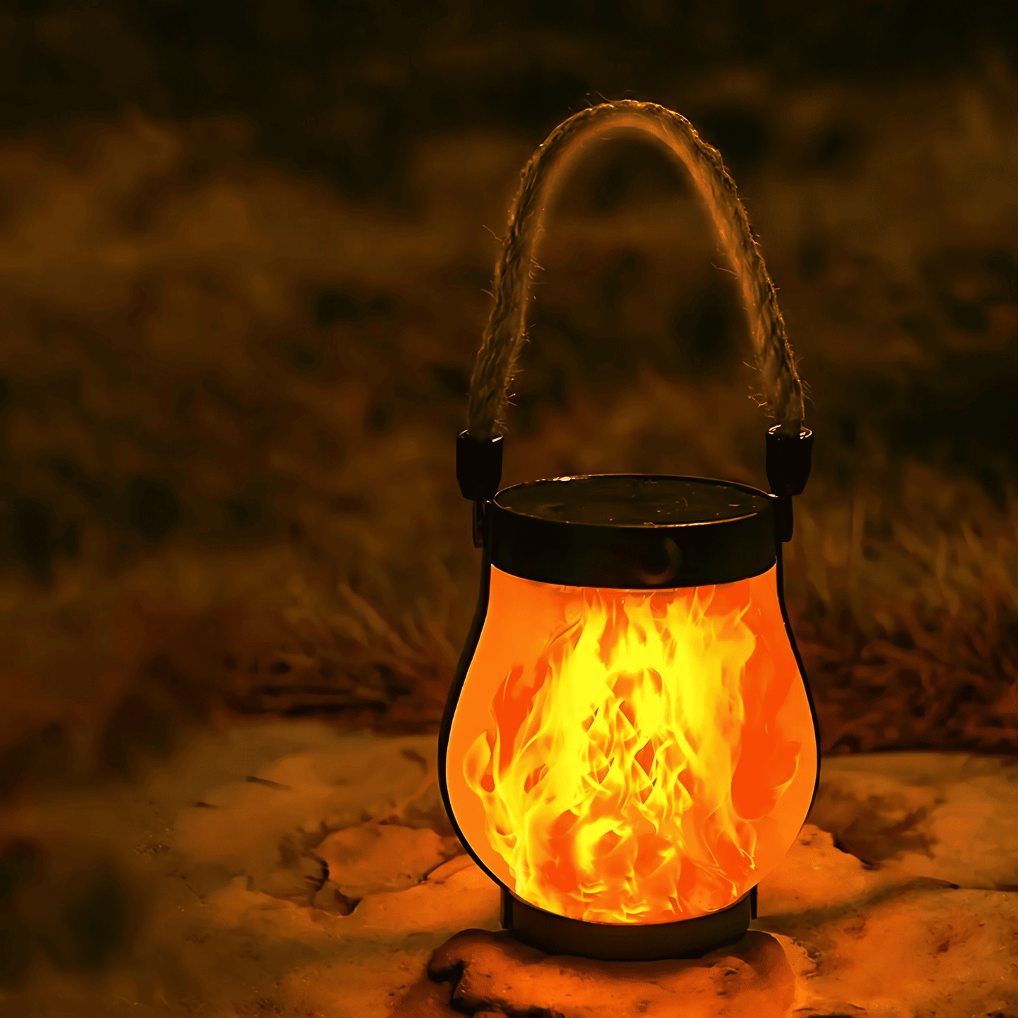 MARTHA - Lampe à flamme solaire avec chargeur USB, décoration de jardin suspendue & Éclairage LED chauffant