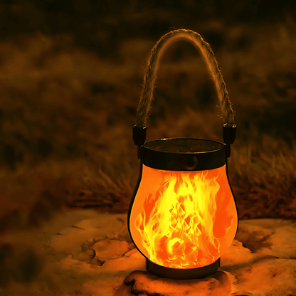 MARTHA - Lampe à flamme solaire avec chargeur USB, décoration de jardin suspendue & Éclairage LED chauffant