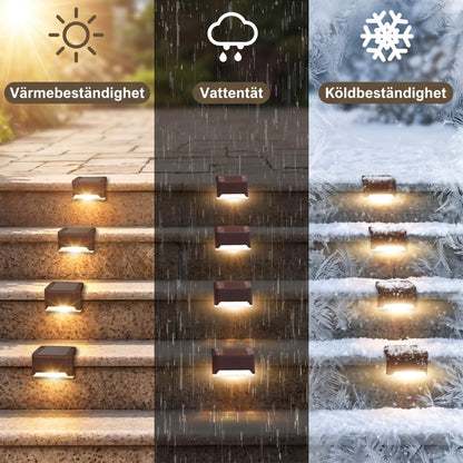MATILDA – Solarleuchte mit LED für Treppen, Geländer, Zäune und Wege – Wasserdichte IP65-Außenbeleuchtung